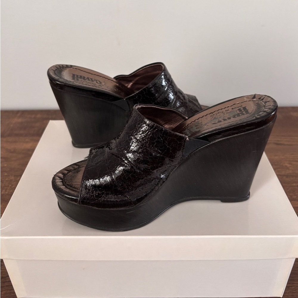 Browns Black Wedge Sandals